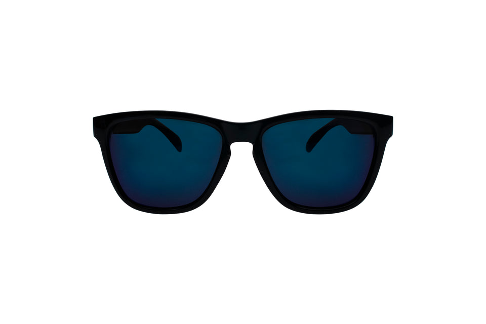Samba Shades Verona Polarized Wayfarer Sunglasses, Matte Black Frame